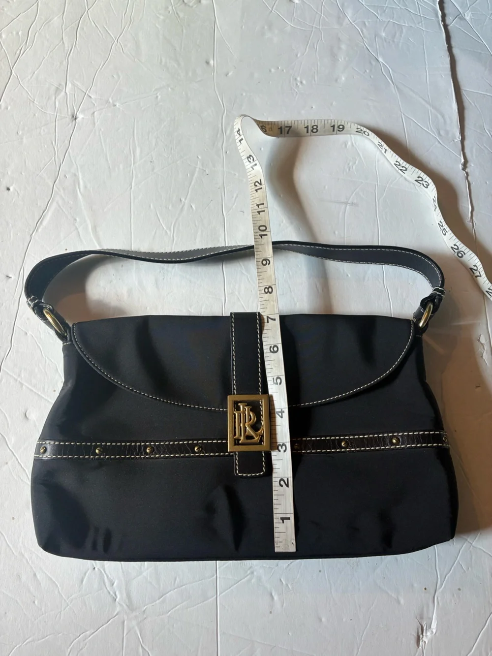 Ralph Lauren Black Hobo with Gold Hardware